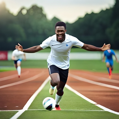 Un deportista venezolano feliz