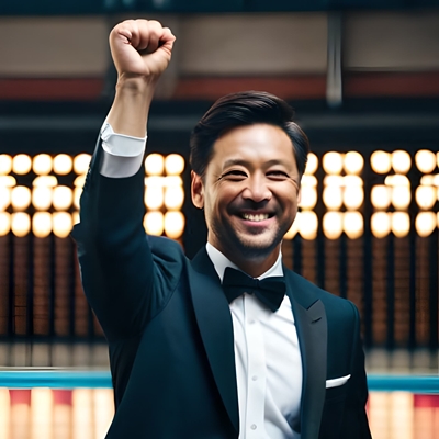 Un hombre feliz de apostar fuera de la DGOJ